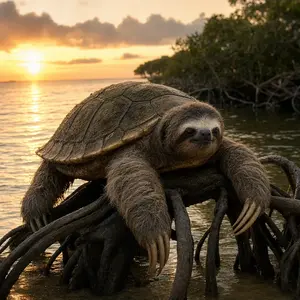 Sea turtle + Sloth